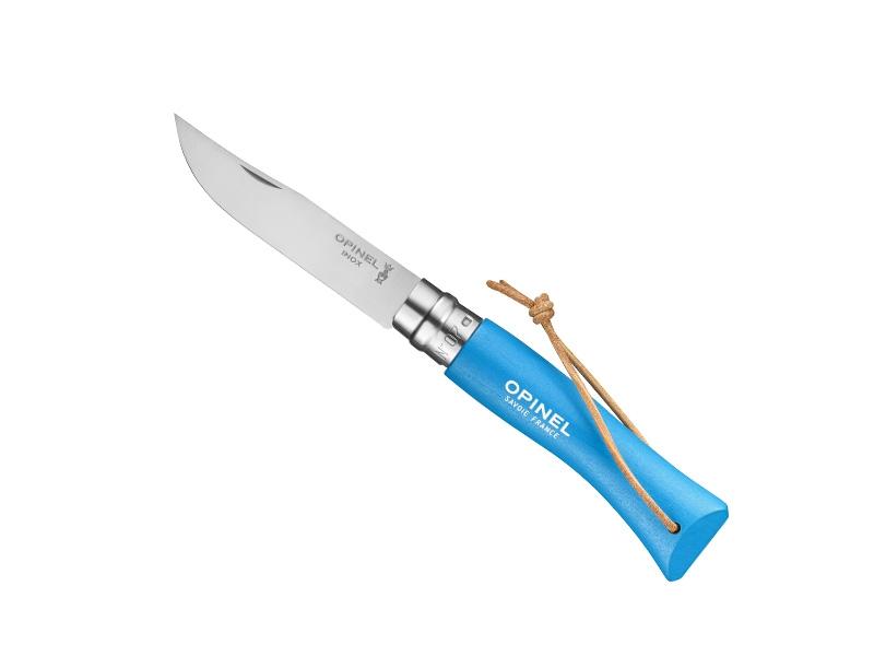 Opinel inox "Baroudeur" n°07 - couleur Bleu