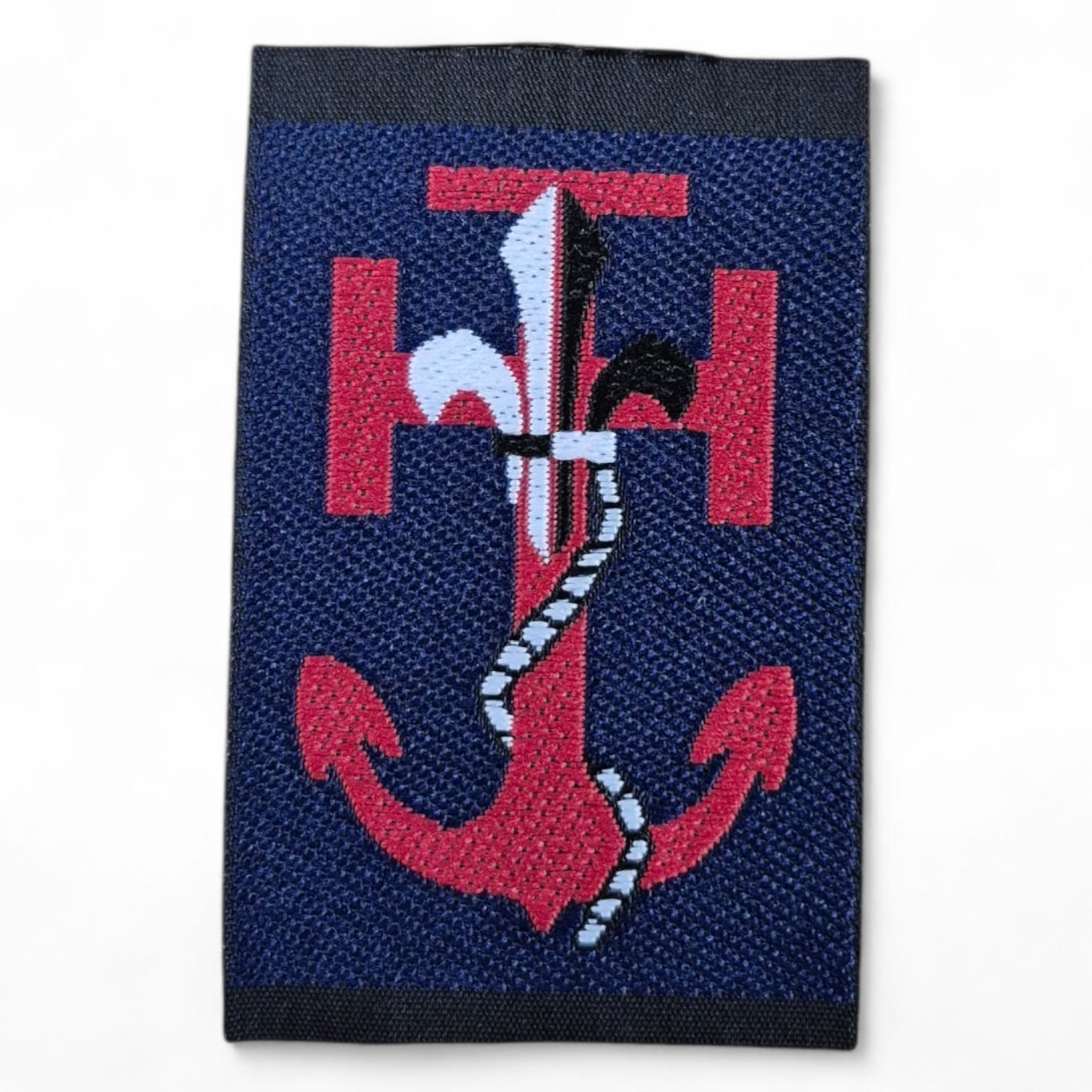 Croix ancrée tissée SUF Marin