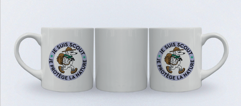 Mug céramique blanc 0.25L "Je suis scout..."