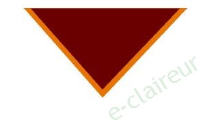 Foulards bordés par 12 Coloris foulard Marron Coloris bordure Bordure Orange